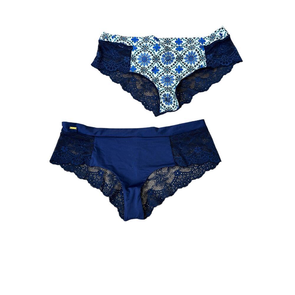 NAJA Underwear Cheeky Hipster Navy Blue Lace Size XL - Picture 1 of 8